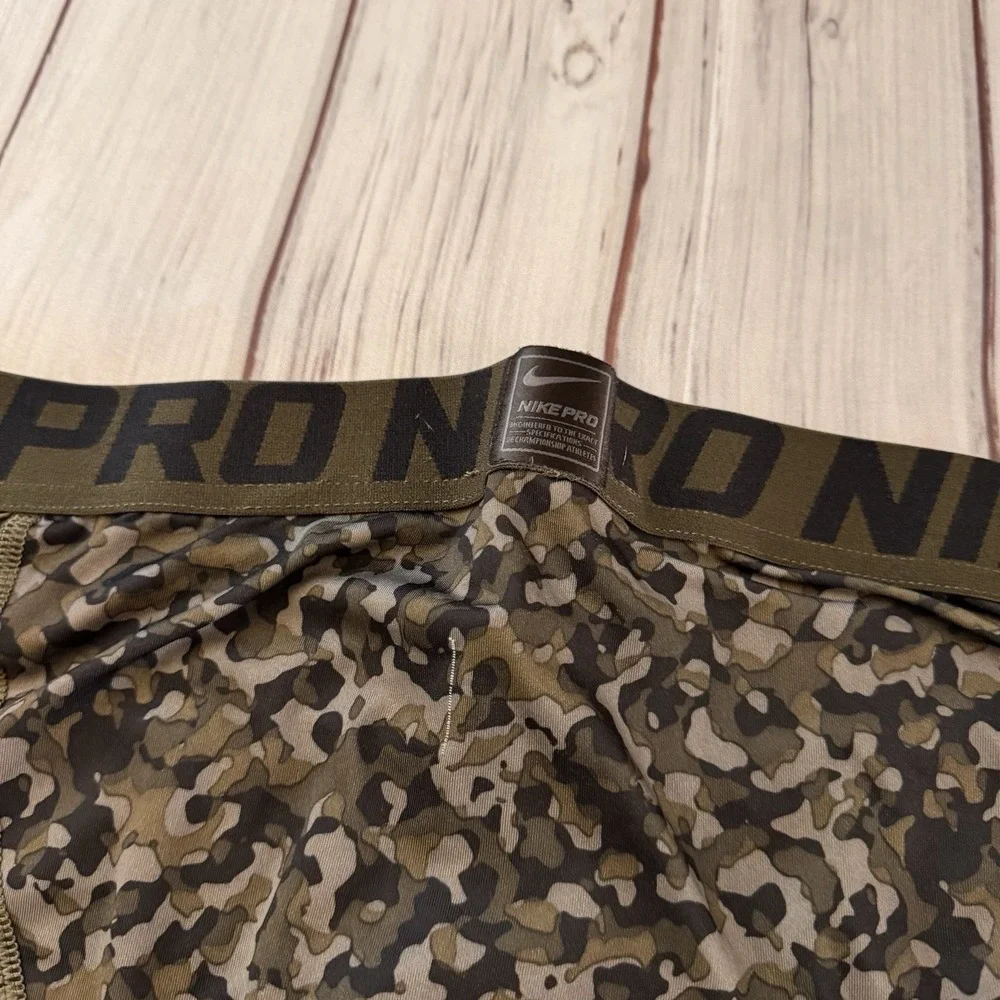 Nike Pro Dri-Fit Compression Leggings‎ Lot 2 M Floral & Camo Athletic Gym